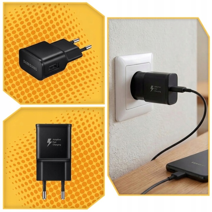 SZYBKA ŁADOWARKA SIECIOWA ZESTAW do telefonu 15W 2000mA + KABEL USB-C 1m Marka Samsung